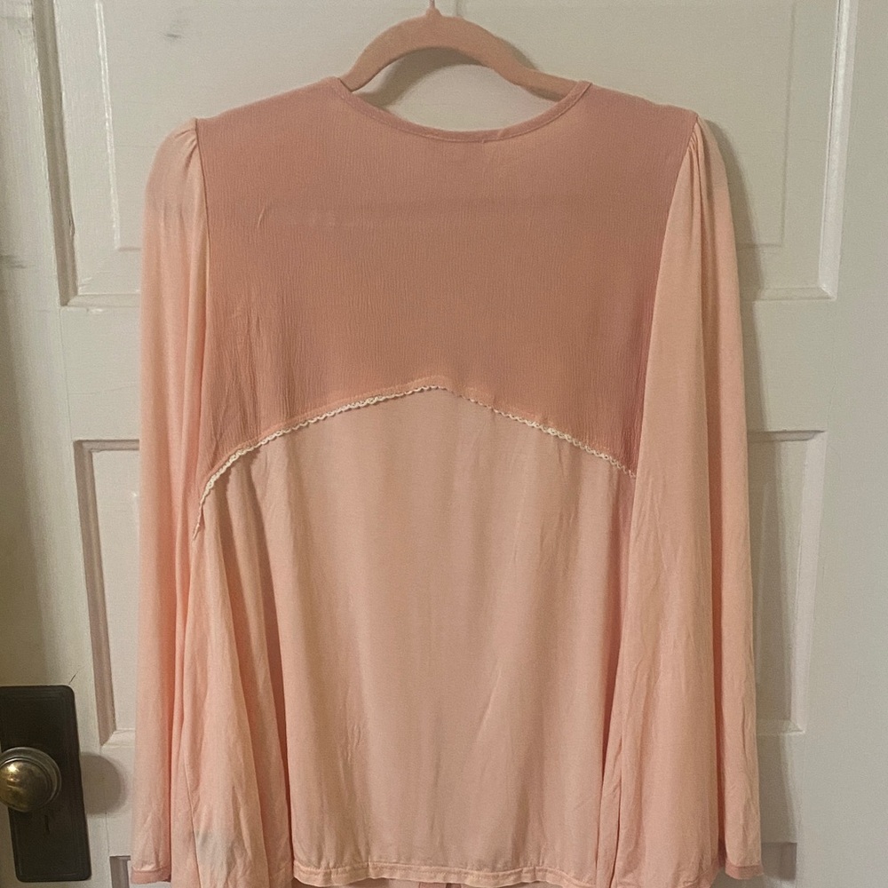 POL Boho Colorblock Button-Front Top - Picture 7 of 7